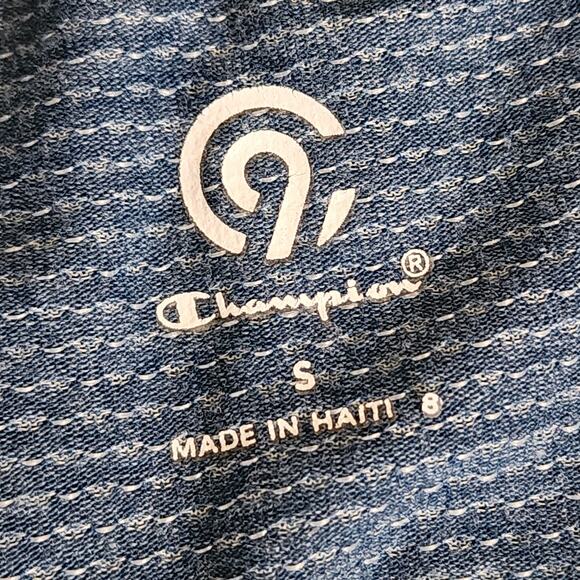 Champion Small Blue Tee Shirt Top Blouse - Picture 3 of 5